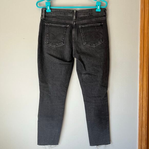 Levi's Black Distressed 711 Skinny Jean Size 28 - Picture 2 of 12
